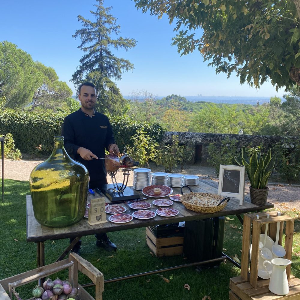 cortadores de jamón, foto al aire libre